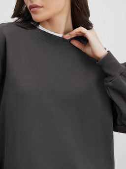 Утепленный свитшот оверсайз - NEVERLATE фото 3