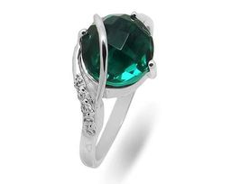 Кольцо из серебра аквамарин выращ., Софи