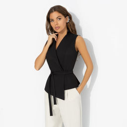 Жилет приталенный, Заслужить премию (черный) - Charutti фото 6