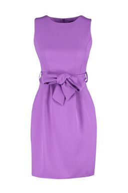 TRENDYOLMILLA Bordo Kusakl? Vucudu Saran Bisiklet Yaka Mini Dokuma Elbise TWOSS19AA0063  фото 6