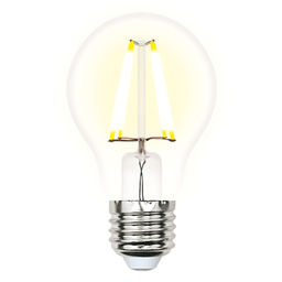 LED-A60-7W/WW/E27/CL/DIM GLA01TR Лампа светодиодная диммируемая. Форма "A", прозрачная. Серия Air. Теплый белый свет (3000K). Картон. ТМ Uniel