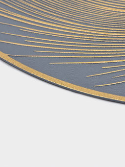 Салфетки сервировочные «Доляна. Вихрь», 4 шт., d=38 см, золотые