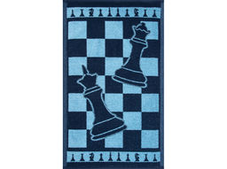 Полотенце махровое 6с104.411ж1 Шахматы(т.синий2) 67х40см