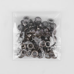 Цена за 50 шт. Люверс, d = 6 мм, цвет чёрный никель - Simaland фото 2