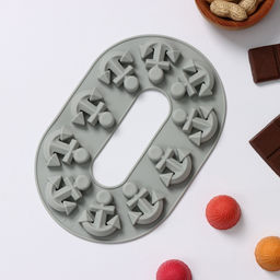 Цена за 2 шт. Форма для шоколада Доляна Якорь, силикон, 20.5?13.5?1 см, 10 ячеек, МИКС фото 9