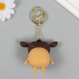 Брелок для ключей на кольце с карабином антистресс «Девочка», резина, выскакивают губы, 4×8×7 см