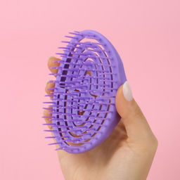 Цена за 2 шт. Расчёска массажная, овальная, 11×7.2(±1) см, МИКС