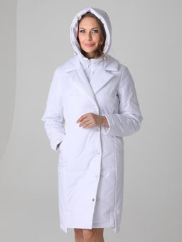 24328 Полупальто дем. белый - Dizzyway фото 4