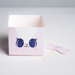 Коробка для цветов с топпером Котик, 11 х 12 х 10 см - Дарите счастье фото 7