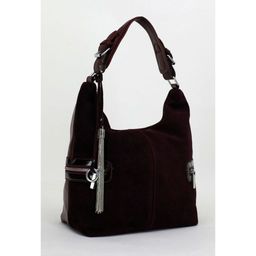 Сумка-хобо с натуральной замшей.