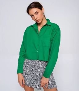 Рубашка #ОБШ1548, зелёный