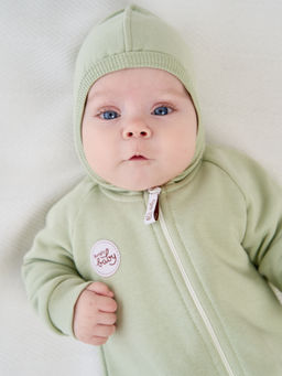 Комбинезон с закрытой ножкой "Шалфей" утепленный 0+