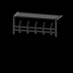 Вешалка с полкой "Торонто 21", hanger with shelf (Черный) ВСПТ21 Ч