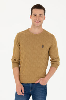 U. S. Polo Assn Мужской базовый свитер светло-хаки - U.s. polo assn фото 15