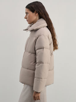 Куртка женская с широким вязаным воротником / Zarina  фото 4