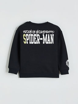 Spider-Man Bask?l? Erkek ?ocuk Kal?n Sweatshirt