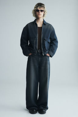 Cazadora worker en denim Loose Fit