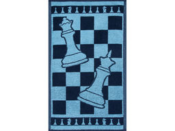 Полотенце махровое 6с104.411ж1 Шахматы(т.синий2) 67х40см