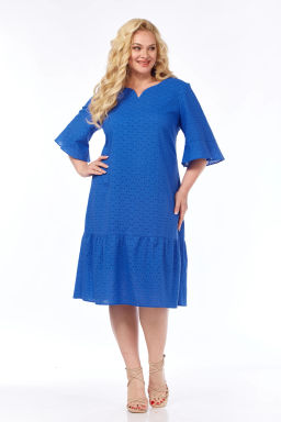 Платье хлопковое из шитья летнее синее - Almond фото 3