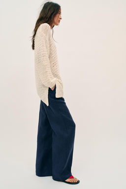 JERSEY OVERSIZE PUNTO BAJO ASIM?TRICO / crudo-blanco - Zara фото 5