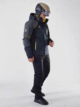 Мужской зимний горнолыжный костюм Evil Wolf 6608_1 Серый / Р 1101_Черный