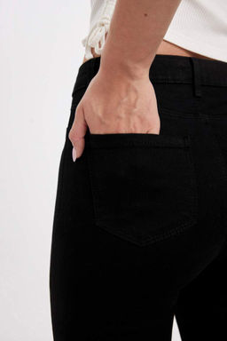 Джинсовые брюки длиной до щиколотки с высокой талией - Defacto фото 5