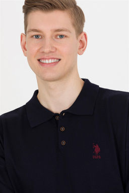 U. S. Polo Assn Мужской темно-синий трикотаж с воротником-поло - U.s. polo assn фото 8