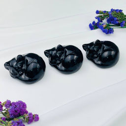 Фигурка Кошка из черного Обсидиана