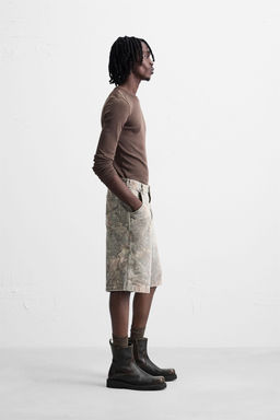 ABSTRACT PRINT RELAXED FIT BERMUDA SHORTS - Zara фото 17