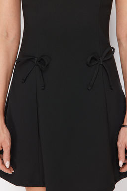 TRENDYOLMILLA K?rm?z? Etegi Belden Ac?lan Fiyonk Detayl? Mini Dokuma Elbise TWOSS24EL00803 фото 13