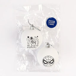 Ёлочные шары под раскраску «Человек паук», 2 шт, d=5.5 см, набор для творчества