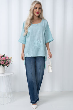 Блузка Мила (мята) Б11-132 - Николь фото 6