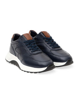 Lacivert %100 Deri Sneaker