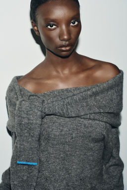 OFF-THE-SHOULDER KNIT SWEATER - Zara фото 6