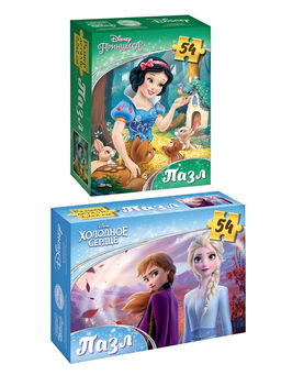 Пазлы детские для девочек Принцессы, набор 10в1, 54 детали в каждом - Disney фото 20