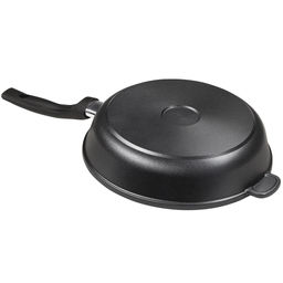 Сковорода-гриль с тефлоновым покрытием д28см Классик, h7см, s0,4см, ручка из термостойкого пластика (Россия) - Домашняя мода фото 4
