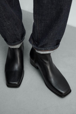 LEATHER HEELED BOOTS - Zara фото 10
