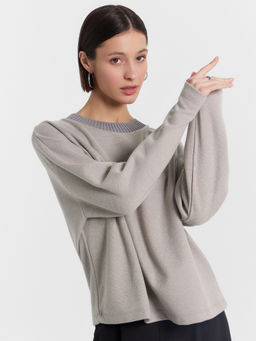 Свитшот женский серый средне -серый меланж 4425-В 122996