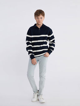 Dik Yaka Erkek ?ocuk Triko Kazak