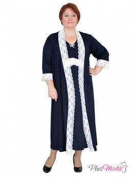Халат-пеньюар Модель №208 размеры 44-80 - Plusmoda фото 13