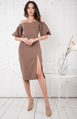 Платье-футляр шоколадный - Donna saggia фото 5