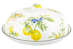 Блинница 23*23*9,5 см "Лимоны" фарфор NEW BONE CHINA