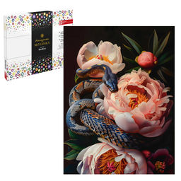 Алмазная мозаика (набор для творчества) арт. 68638 / 25 ПИОНЫ И ЗМЕЯ, размер: 30*40 см, (23 цветов