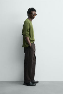 CAMISETA ESTRUCTURA WAFFLE / Khaki - Zara фото 4