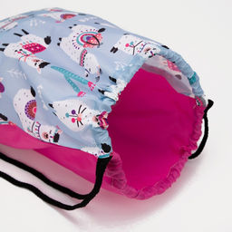 Мешок для обуви, отдел на шнурке, цвет голубой, Ламы - Simaland фото 3