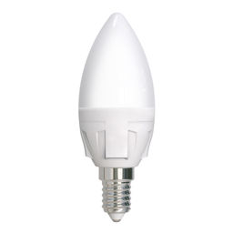 LED-C37 7W/6500K/E14/FR PLP01WH Лампа светодиодная. Форма свеча, матовая. Серия ЯРКАЯ. Дневной белый свет (6500K). Картон. ТМ Uniel