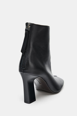 LIMITED EDITION LEATHER HEELED ANKLE BOOTS - Zara фото 12