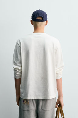 CHAMPION ® X ZARA LONG SLEEVE PATCH T-SHIRT  фото 3