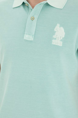 Мужская базовая футболка цвета водного зеленого цвета - U.s. polo assn фото 14