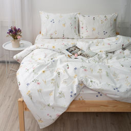 КПБ 2,0 спальный (с простыней на резинке 160х200х25, 2 наволочки 50х70), Ботанический сад Пододеяльник на молнии 177х217; простыня на резинке 160х200х25, наволочка 50х70 - 2шт. - Традиция фото 2